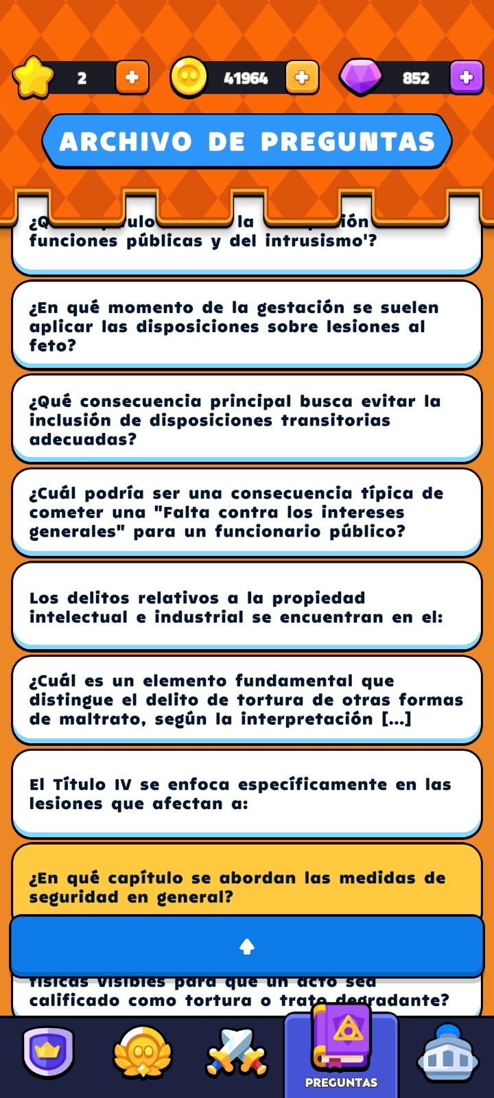 Archivo de preguntas del temario cargado por la academia