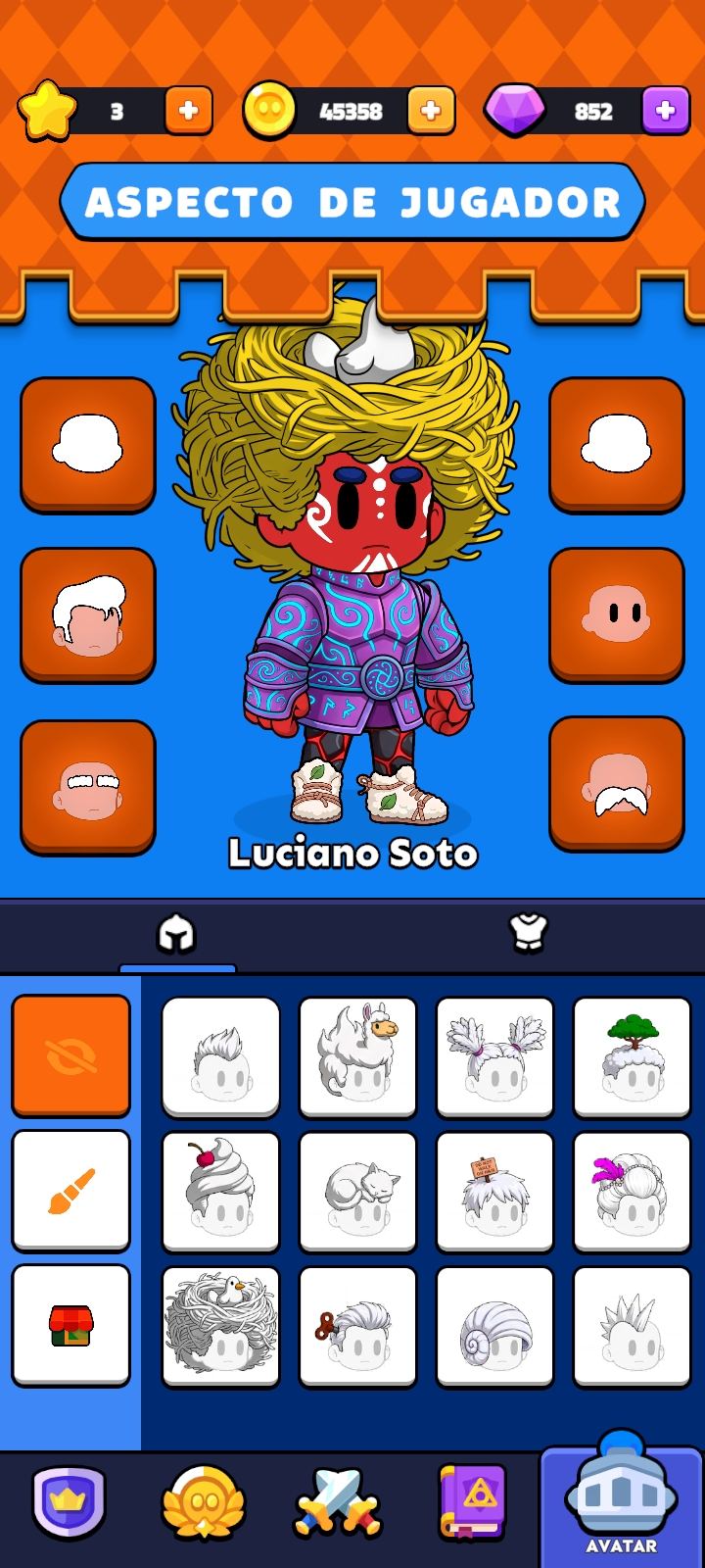 Personalización del aspecto del jugador